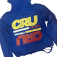 CRUCIAL DISTRESSED HOODIE BLUE